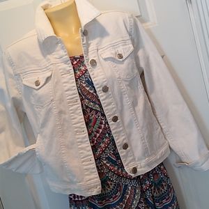 White jean jacket size small.